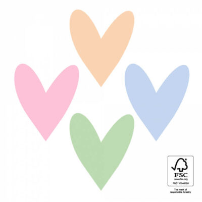 Stickers Multi Heart Bright