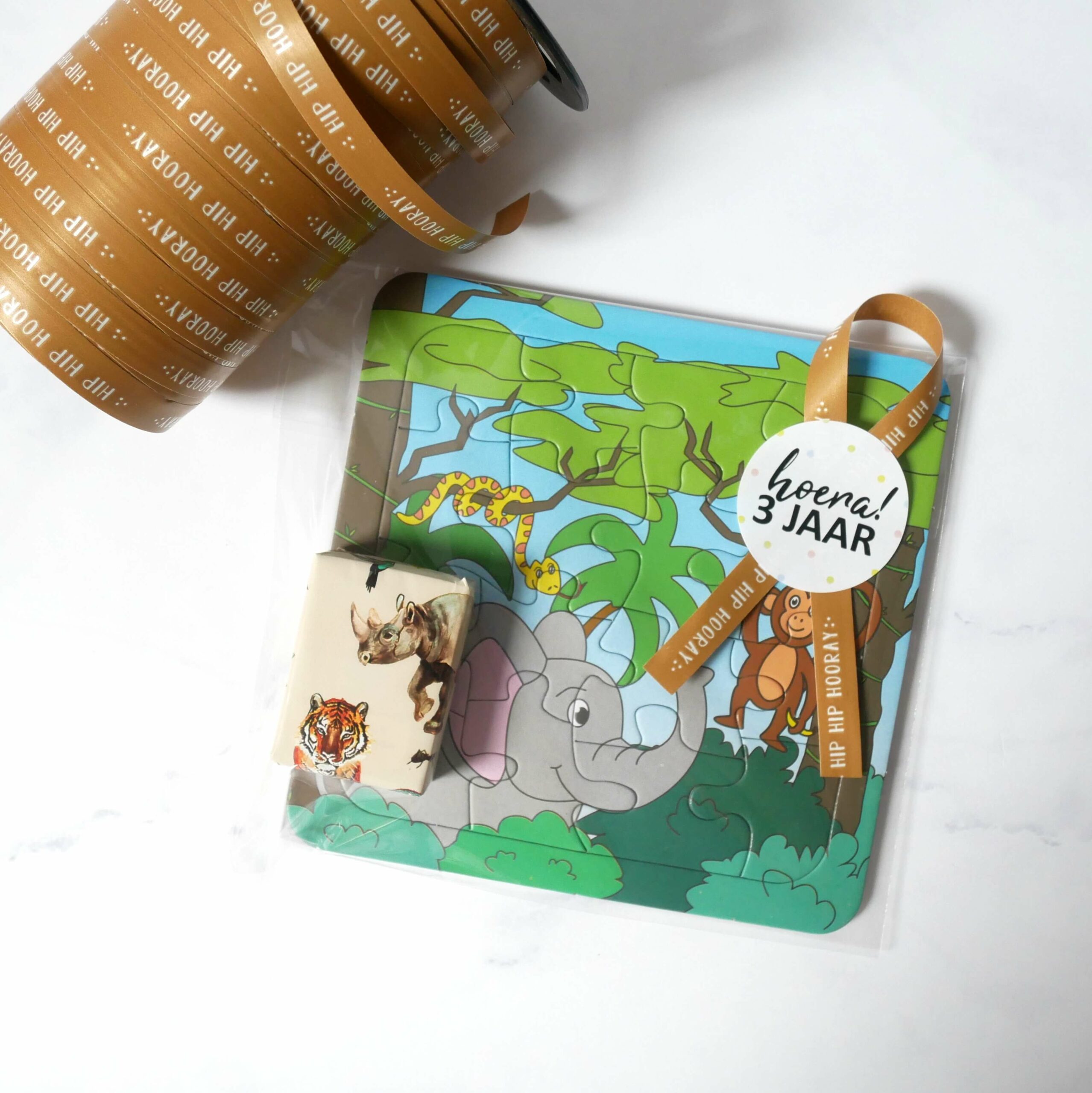 Uitdeel cadeautje puzzel dieren