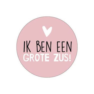 Sticker in ben een grote zus