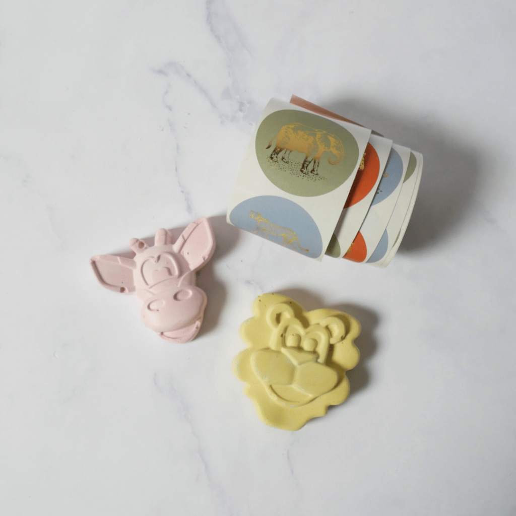 Uitdeelcadeautje stoepkrijt dieren