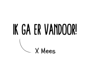 Afscheidstraktatie sticker met naam