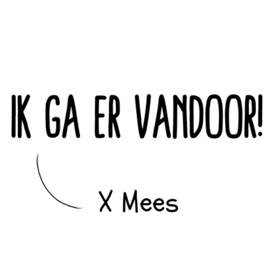 Afscheidstraktatie sticker met naam