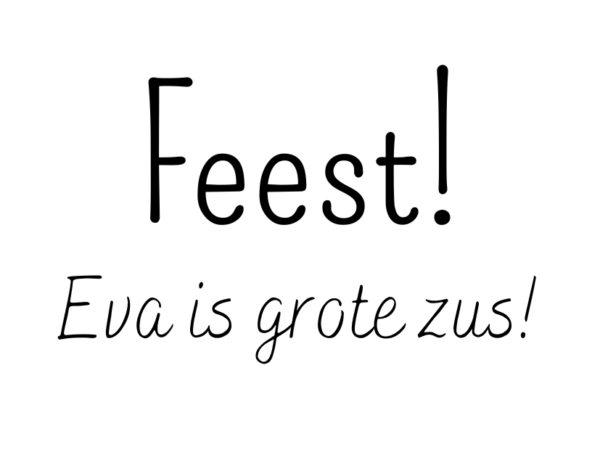 Gepersonaliseerde sticker grote zus