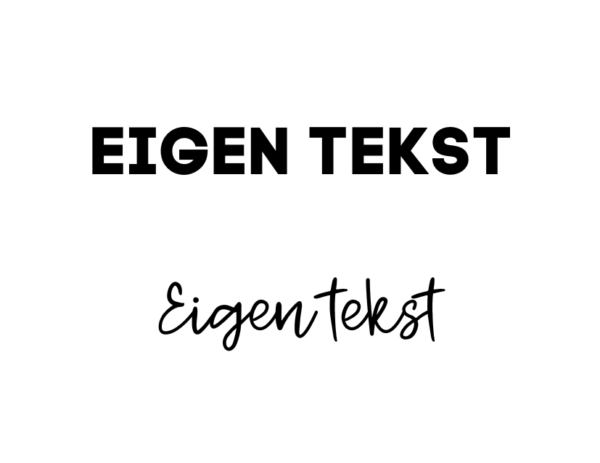 Sticker eigen tekst
