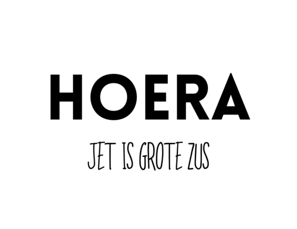 Sticker grote zus met naam