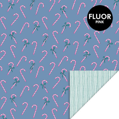 Cadeaupapier zuurstok kerst