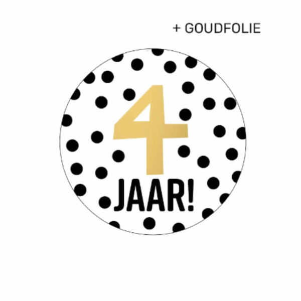 Sticker 4 jaar