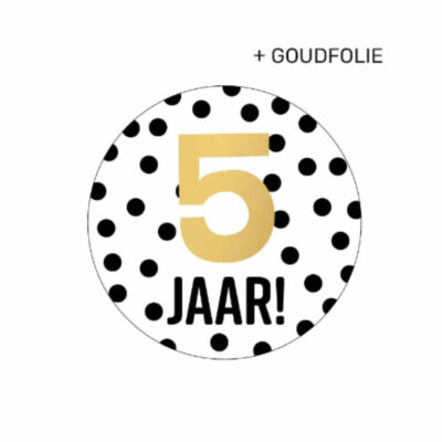 Sticker 5 jaar!