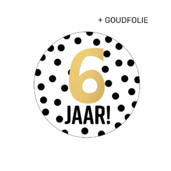 Sticker 6 jaar