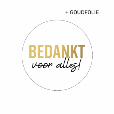 Sticker bedankt voor alles!