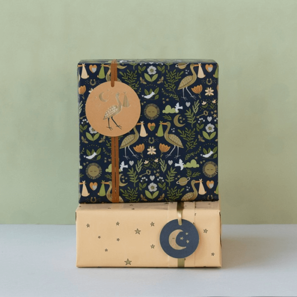 cadeaupapier ooievaar
