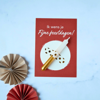 Kerstkaart feestdagen voor jou