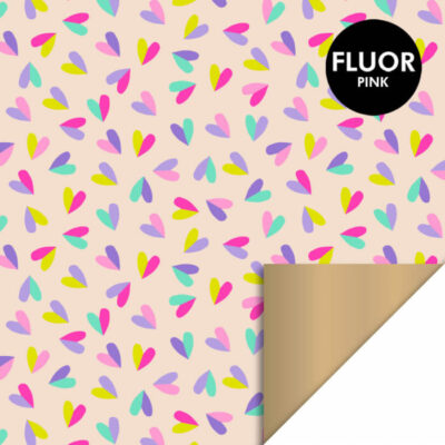 Cadeaupapier hart duo goud