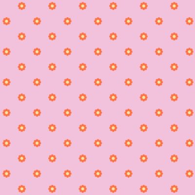 Roze oranje bloem cadeaupapier