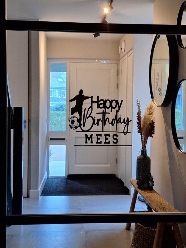 Raamsticker verjaardag | Happy birthday voetbal