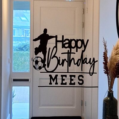 Raamsticker verjaardag | Happy birthday voetbal