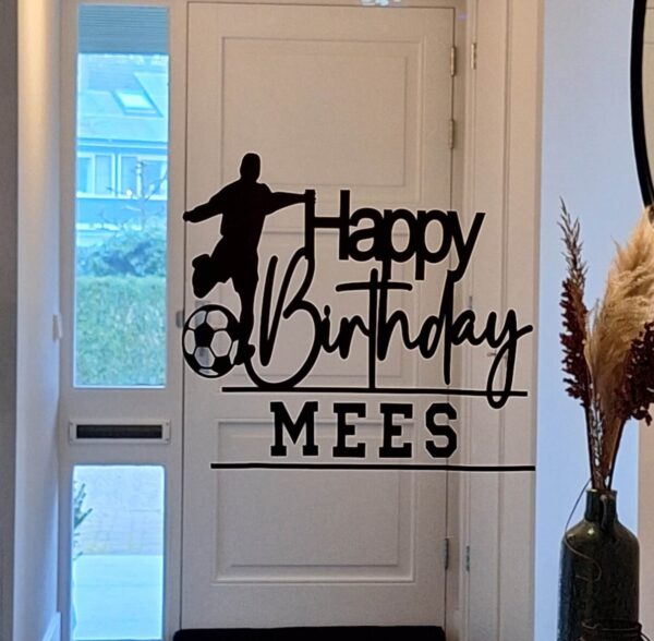 Raamsticker verjaardag | Happy birthday voetbal