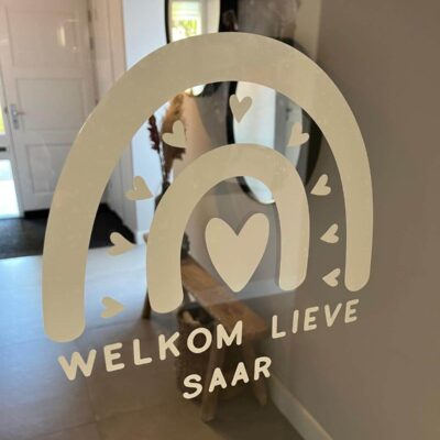 Raamsticker geboorte welkom