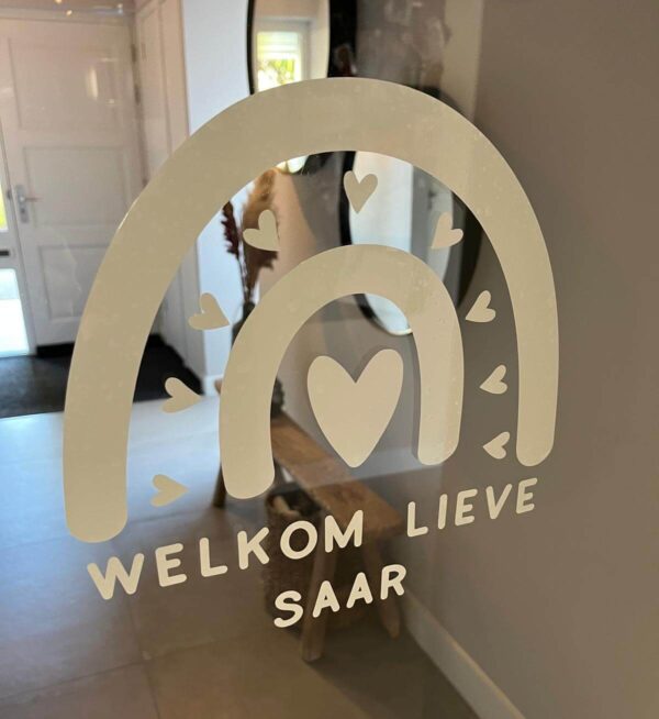 Raamsticker geboorte welkom