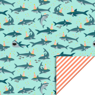 Shark pastel mint cadeaupapier