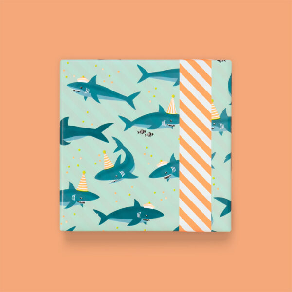 Shark pastel mint cadeaupapier