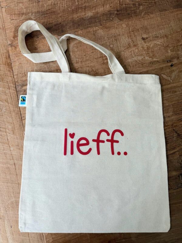 fairtrade tas bedrukt met eigen tekst