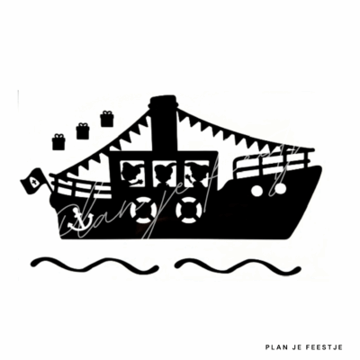 raamsticker sinterklaas pakjesboot