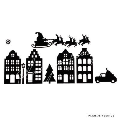 raamsticker kerst kerstman