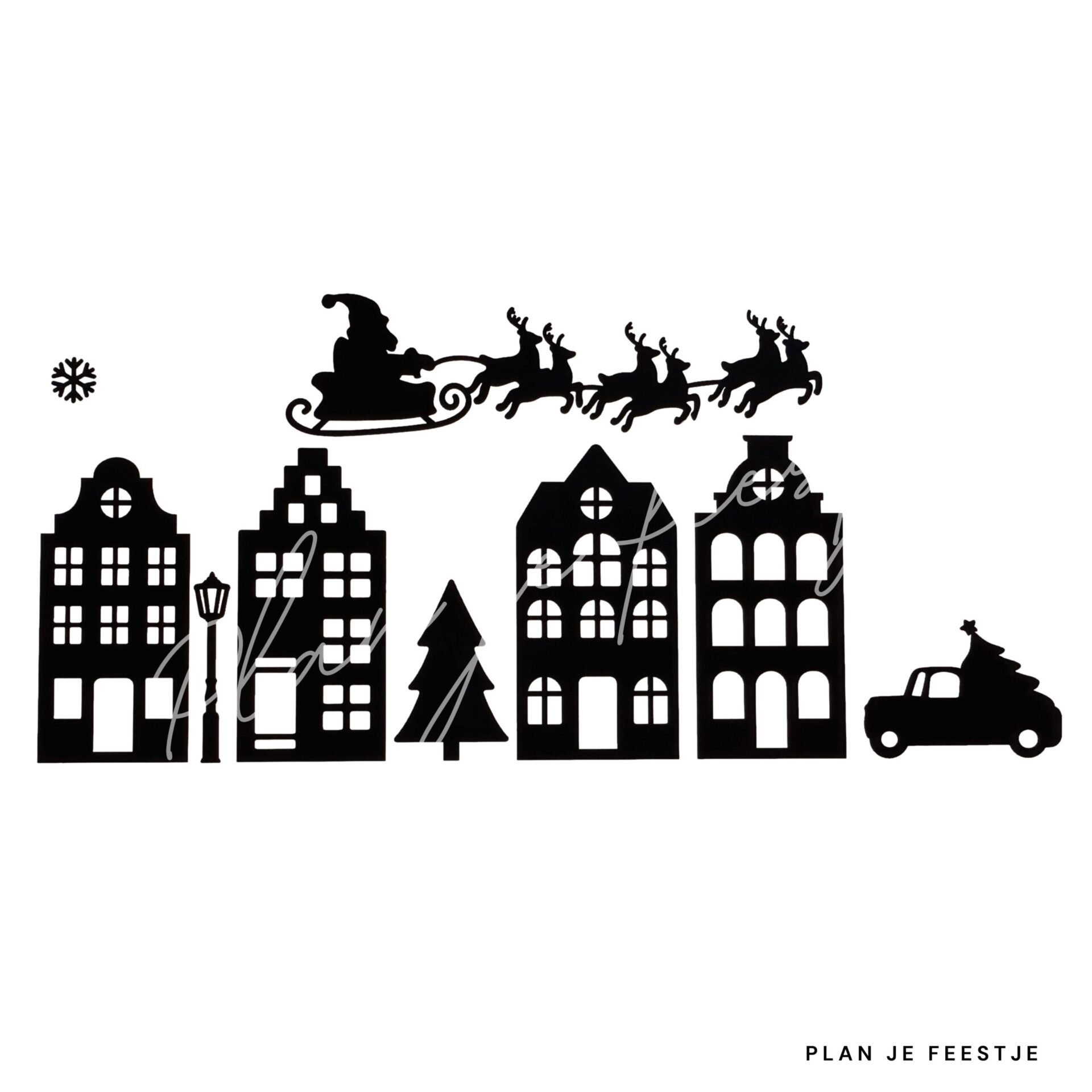 raamsticker kerst kerstman