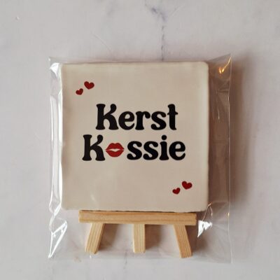 Tegel met tekst | Kerst Kussie
