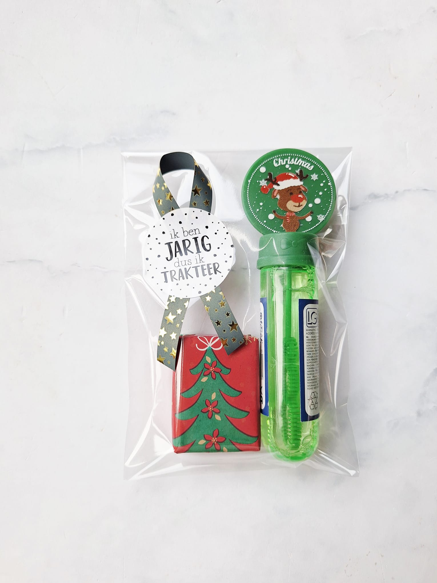 Kerst bellenblaas | kant en klare traktatie