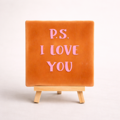 Tegel met tekst: P.S. I love you