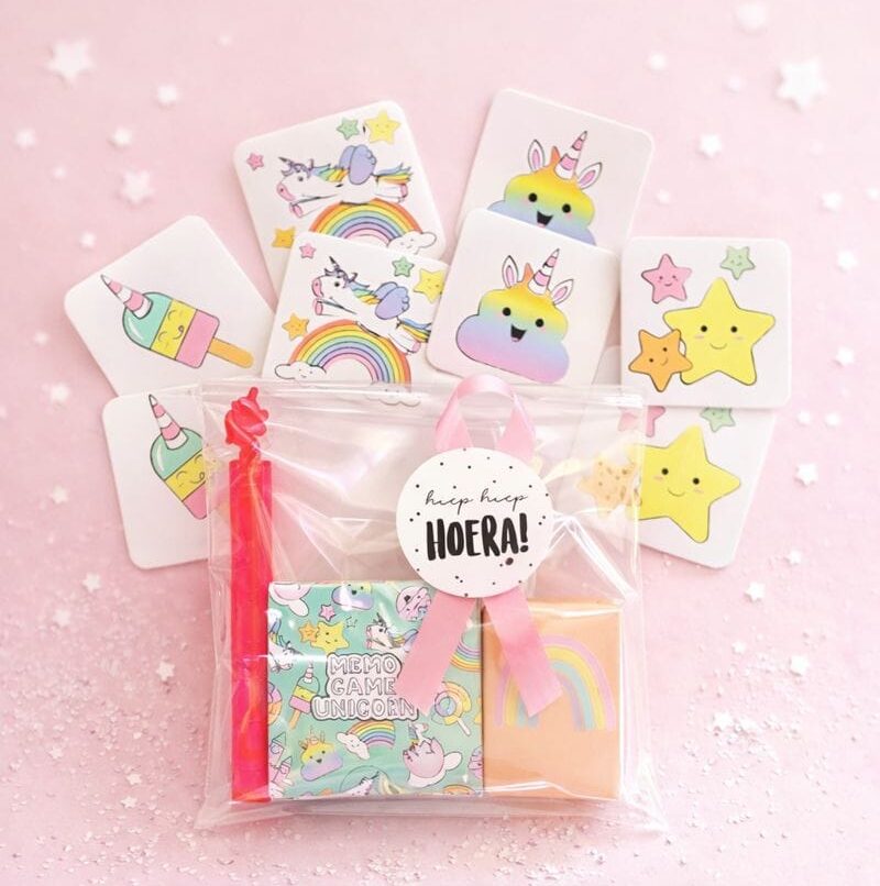 Memory unicorn kant en klare traktatie