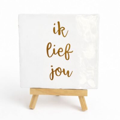 Tegeltje met tekst “ik lief jou” | Persoonlijk cadeautje