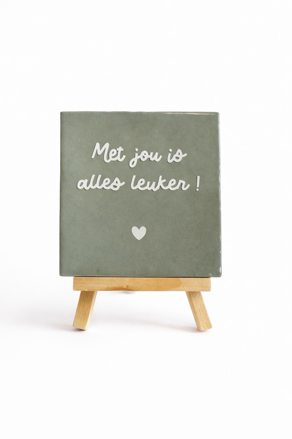 Tegeltje met tekst “met jou is alles leuker” | Persoonlijk cadeautje