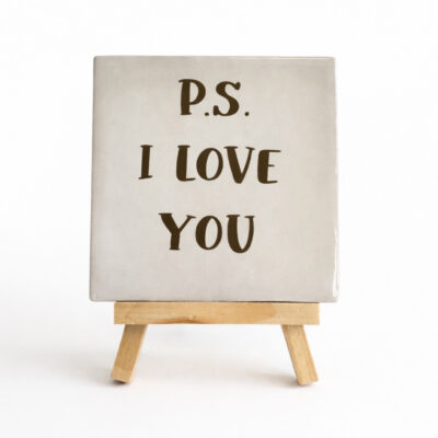 Tegeltje met tekst “ps I love you” | Persoonlijk cadeautje