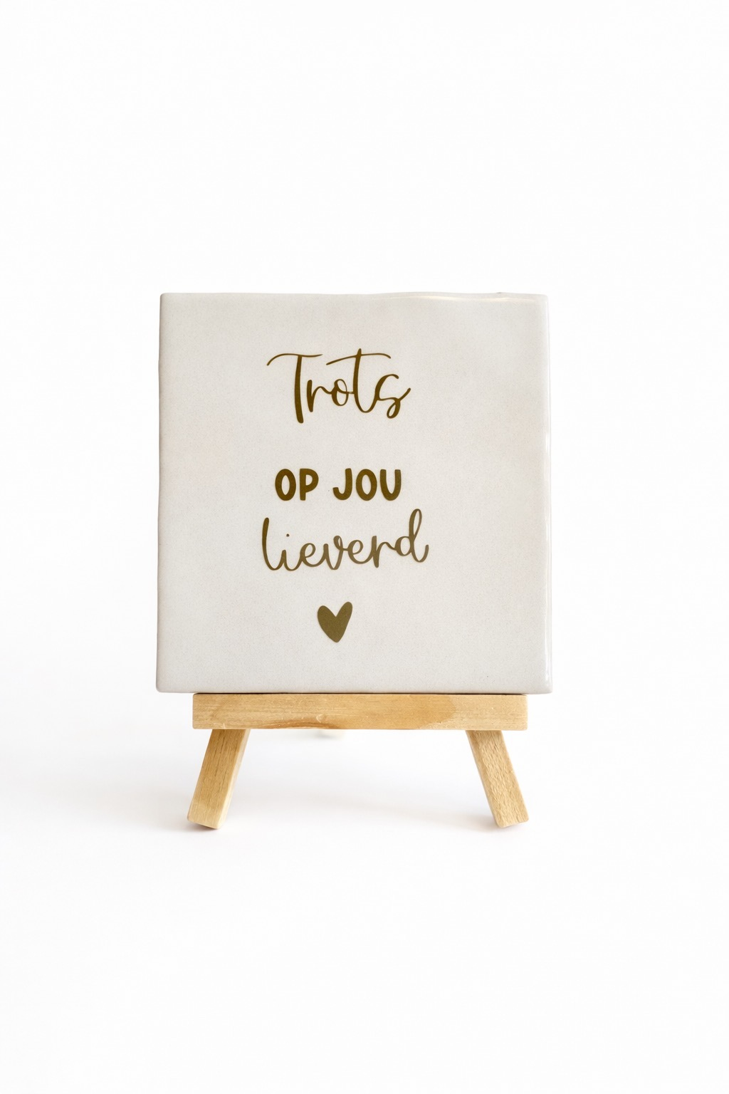 Tegeltje met tekst “trots op jou lieverd” | Persoonlijk cadeautje