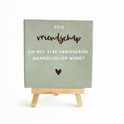 Tegeltje met tekst “vriendschap” | Persoonlijk cadeautje