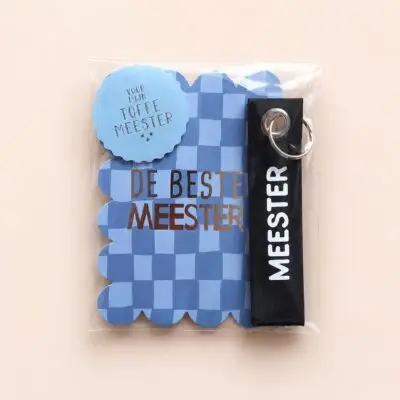 Kaart met sleutelhanger| sleutelhanger meester